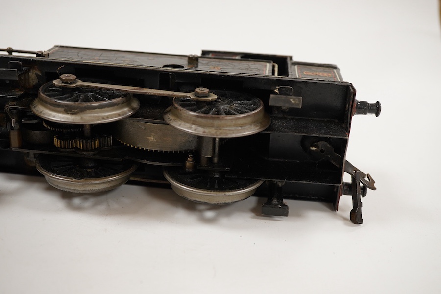 An 0 gauge Bing for Bassett-Lowke tinplate clockwork LNWR 4-4-0T locomotive, 3611, with original clockwork mechanism